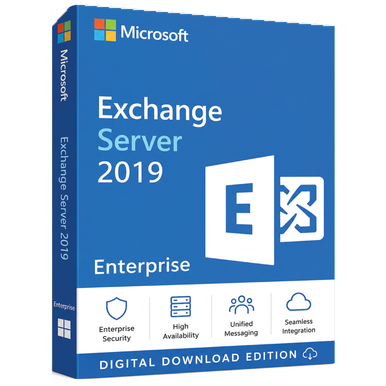 Microsoft Exchange Server 2019 Enterprise – 64-bit product image on a transparent background