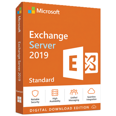 Microsoft Exchange Server 2019 Standard Licence + User CALs product image on a transparent background