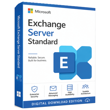 Microsoft Exchange Server Standard User CAL – 1 User + 3-Year Software Assurance product image on a transparent background