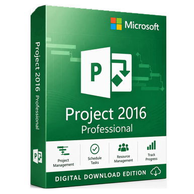 Microsoft Project 2016 Professional for Windows — One-Time Purchase | Digital Download product image on a transparent background
