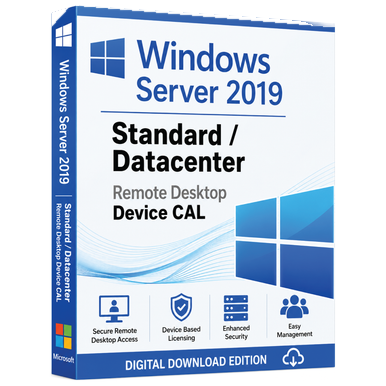 Microsoft Windows Server 2019 RDS Device CALs product image on a transparent background