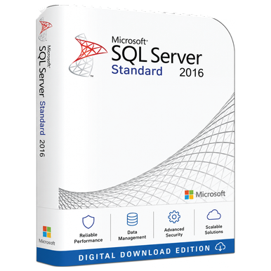 Microsoft SQL Server 2016 Standard – Per Core Licence product image on a transparent background