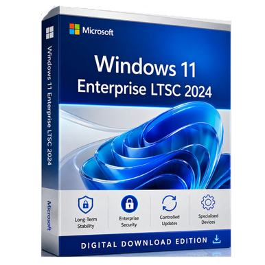 Microsoft Windows 11 Enterprise LTSC 2024 Licence – Digital Delivery product image on a transparent background
