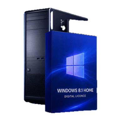 Microsoft Windows 8.1 Home Licence – 32-bit or 64-bit product image on a transparent background