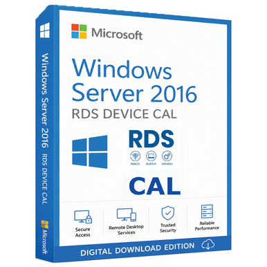 Microsoft Windows Server 2016 RDS – 50 Device CALs product image on a transparent background