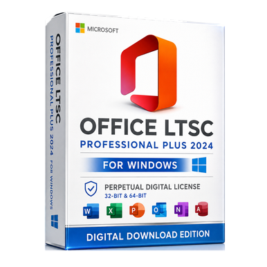 Microsoft Office LTSC Professional Plus 2024 for Windows – Perpetual Digital Licence product image on a transparent background