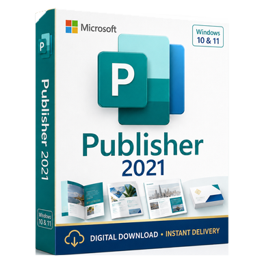 Microsoft Publisher 2021 product image on a transparent background