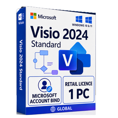 Microsoft Visio Standard 2024 Retail – 1 PC product image on a transparent background
