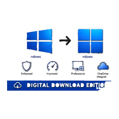 Windows 11 Home to Pro Upgrade Licence product image on a transparent background