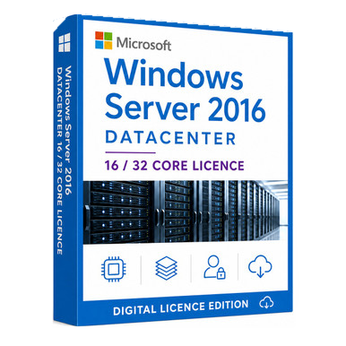Windows Server 2016 Datacenter Core Licence product image on a transparent background