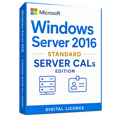 Windows Server 2016 Standard Server CALs product image on a transparent background