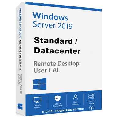 Microsoft Windows Server 2019 RDS User CALs product image on a transparent background
